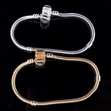 Free shipping 925 silver snake 3MM for the European DIY beads fit Pandora bracelet pendant 18CM / 20CM Charms Beads
