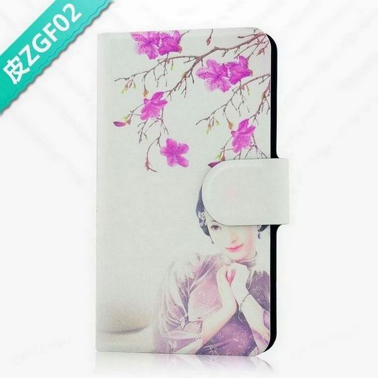 2015 Colorful Chinese Style Girl Flower Parrot Leather PU Flip Case Cover forXiaomi Millet MIUI M1