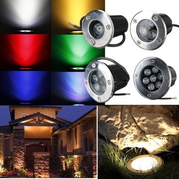 5W LED Outdoor In Ground Garden Pool Fountain Spotlight Waterproof ...
