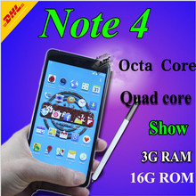New Arrival Original LOGO 1:1 5.7″ Note 4 phone MTK6592 Octa core 16GB ROM android4.4 Smart phone 3G N9100 Note4 Mobile phone