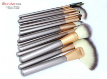 2015 HOT Professional 24 pcs Makeup Brush Set tools Make-up Toiletry Kit beige Make Up Brush Set with beige Case free shipping
