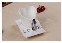 Mug 2015 creative ceramic cup Continental loving cup coffee mugs suit Fashion lovers cup with dish