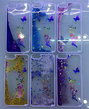 Dynamic Liquid Glitter Sand Quicksand Butterfly Case For iPhone 6 4 7 Crystal Clear Cellphone Back