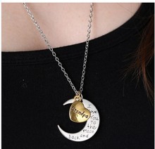 Hot Gold Silver I Love You To The Moon And Back For Mom Sister Family Engraved