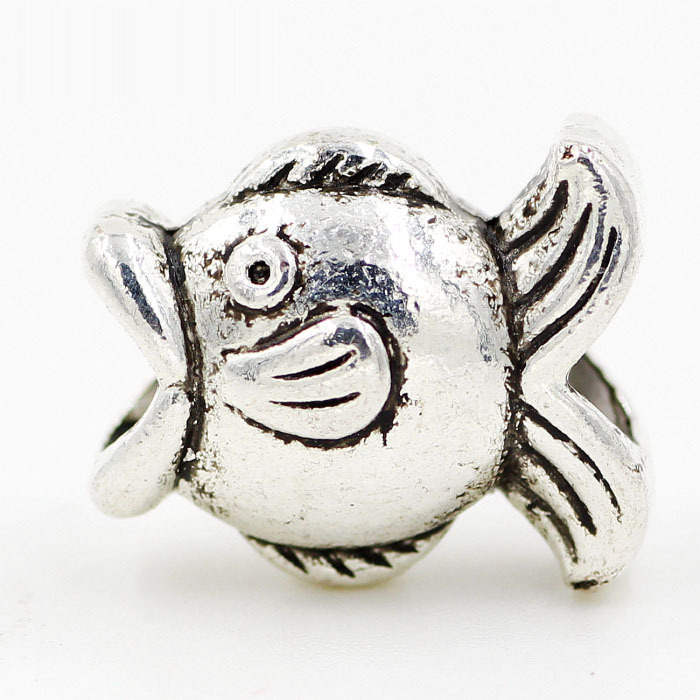 1pcs Retail Top Quality DIY Fish European Silve 925 Beads Big Hole Bead Fits Charm Bracelets