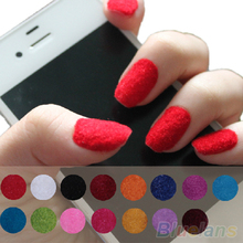 12 Colors Art Glitter Gel Acrylic Velvet Powder Nail Tips Polish Fingernails 2PJ5