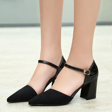 Spring 2015 women fashion pointed toe high heels pumps women thin heels shallow mouth ol sexy