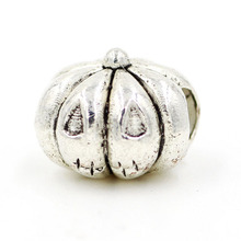 New Pand Halloween Pumpkin Silver Plated Big Hole Loose Ancient European Beads Style Charms DIY Bead Fit Braclets Chain JPB30