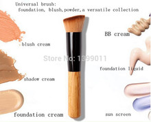 2015 New wood Pro Foundation brush Liquid brush Kabuki Makeup Brush Set Cosmetics Tool FLat Powder