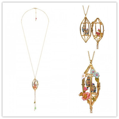 Retail-wholesale-fashion-jewelry-Les-Nereides-couple-birds-in-birdcage ...