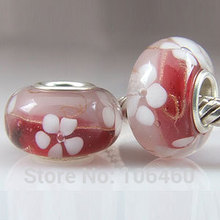 4 5mm Hole Fashion DIY Jewelry 925 sterling silver Charm Glass Loose Beads High Quality fit