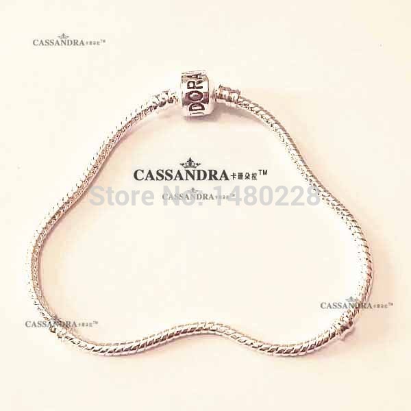 18cm 21cm European Fashion charm Bracelet 925 silver Snake Chain Fit Pandora style Bracelet For Men