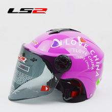 Free shipping new summer helmet LS2OF108 washable lining extended lens wear and UV Purple Romantic