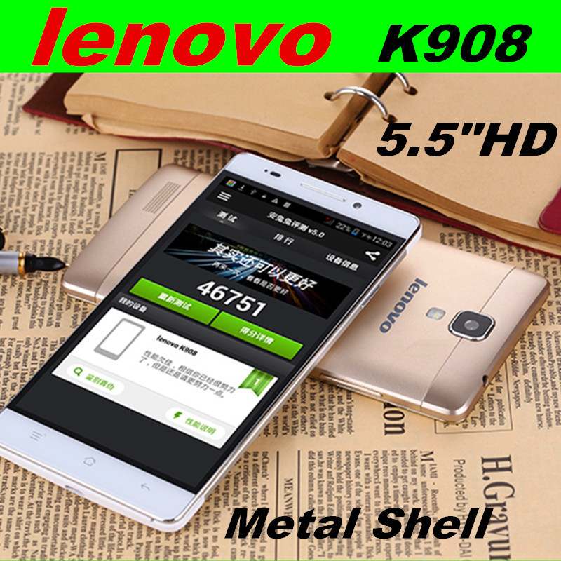 Lenovo phone k908 5 5 16 0MP Camera 1920 1080 MTK6592 Octa core Dual SIM 2G
