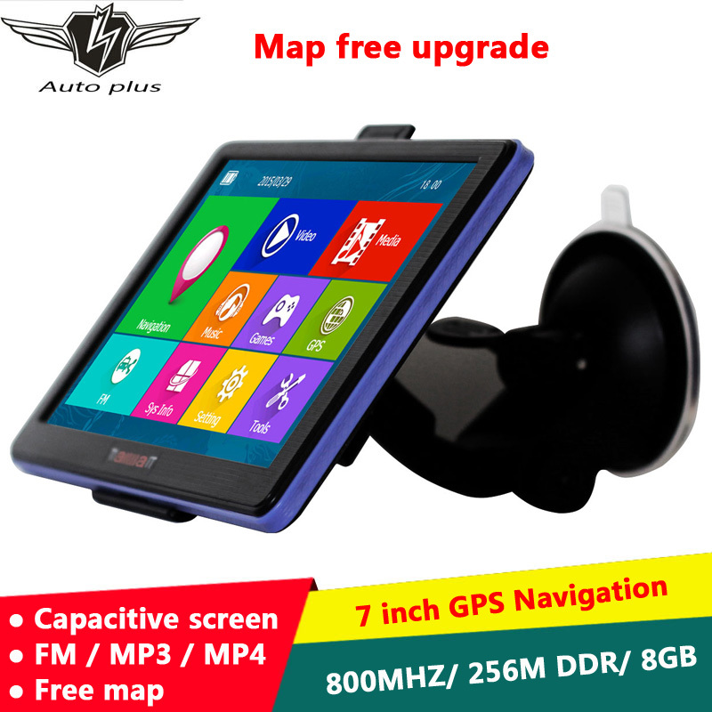 HD 7 inch Capacitive screen Car GPS Navigation FM 8GB 256M DDR 800MHZ Latest Map For