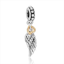 Cupid Love Wing of Angel Brand Fashion 925 Sterling Silver European Bead Charms Diy For Women Snake Bracelet Pendants Necklace