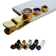 3 In 1 Mobile Phone Macro Fish Eye Lens Universal Wide  Camera Lenses for iPhone 4 4S 5 5C 5S 6 Plus Samsung Galaxy S3 S5 Note 4
