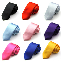 2015 New Style Fashion Neckties Formal Wedding Party Groom Men s Solid Color Gravata Slim Plain