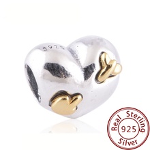 14k Gold Plated Arrow & 925 Sterling Silver Cupid Arrow Heart Charms Fits European pandora Bracelets Necklaces & Pendants LW257