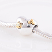 14k Gold Plated Arrow 925 Sterling Silver Cupid Arrow Heart Charms Fits European pandora Bracelets Necklaces