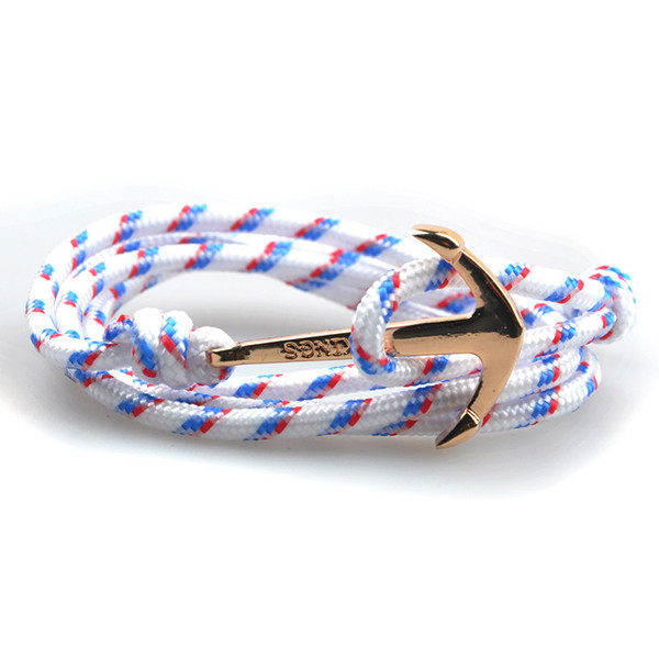 2015 New Arrival Fashion Jewelry Leather Anchor Bracelet men For Women pulseras Best Friend Gift Free
