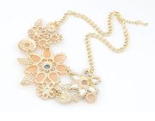 Fashion Vintage Women s Resin Flower Choker Bib Statement Necklace Collar Chain Pendant Alloy Elegant Necklaces