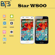 Star W800 Smart mobile phone Android 4.2.2 MTK6582 1.3GHz Quad Core 4.5inch Screen WiFi GPS 3G Mixc Mini S5 cellphone