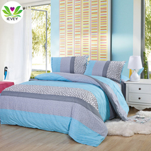 Direct Selling Polyester Cotton Europe Modern Style Sky Blue reactive printed 4 piece luxury bedding set