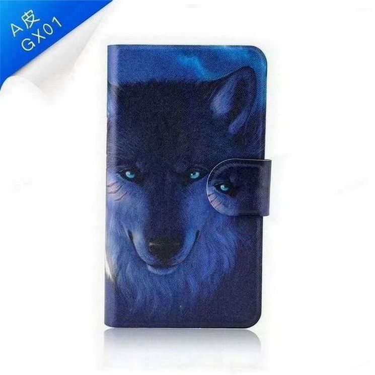 2015 Rogue Wolves Injured Card Slot PU Leather Flip Case Cover For Xiaomi Millet Hongmi MIUI
