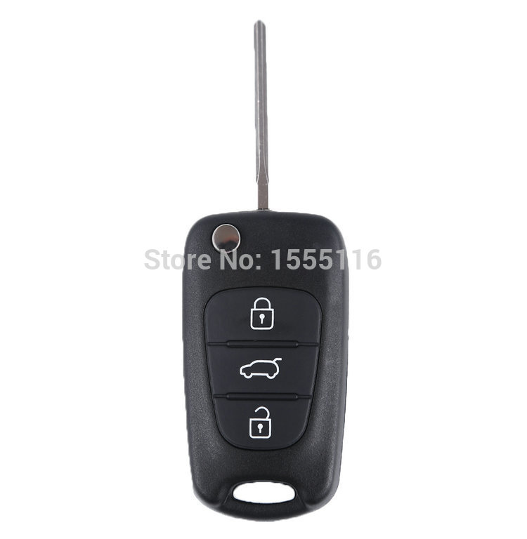 Remote Key Case Plastic metal Black Key shell 3 Bottons For Car Hot Selling Brand New