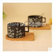 Brief for za kka scrub coffee cup set spoon gift cup lovers ceramic cup glass mug