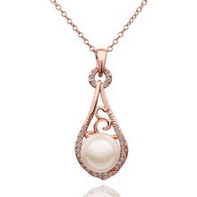 Rose gold / silver / gold game crystal jewelry earrings pearl necklace Jewlery defines luxury wedding jewelry women Set