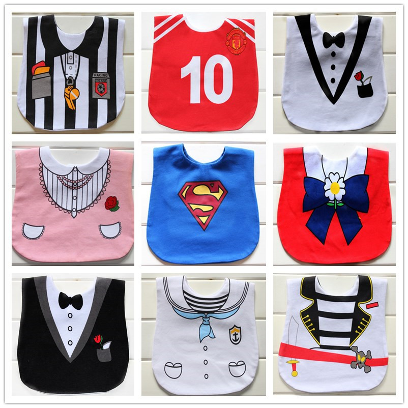 full dress style bibs Kid Washable Bib Waterproof bib children accessories Carters Super man bibs newborn