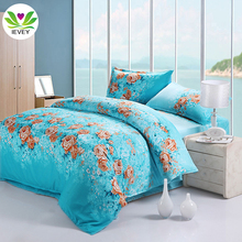 Flash sale Green Floral Printing Polyester Cotton Top Quanlity Single Double Queen Size Bedsheet Set Wedding