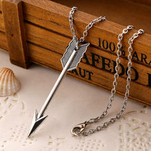 Handmade Silver Arrow Necklaces Cupid Pendant Men Necklaces For Men Jewelry New Fashion Charms Whoelsale Freeshipping
