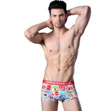2015 Dabinekellan New Sexy Lip Print Underwear Men’s boxer Shorts Underpants Boxers Boy Shorts men clothing