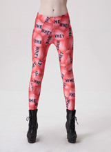 2014 new recreational digital printing wholesale and retail of red muscle exercise Leggings SLgs9064