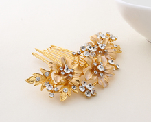  Gold plated Luxury Rhinestone Bridal Hair Combs Hairpin Wedding Hair Accessories