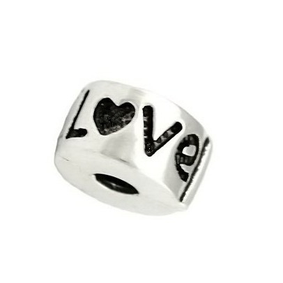 High quality Fits Silver pandora Charm Bracelets necklaces pendants 1pcs lot 925 Silver Heart LOVE Safety