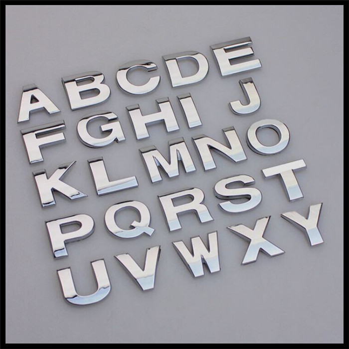 0 93 pc English Letter Stickers Arabic Numbers Decals for automobile car logo badge emblem brands