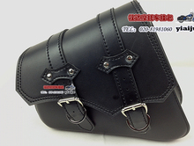Free shipping motorcycle side bag saddle bag 883 sportster 1200 satchel bag with a black