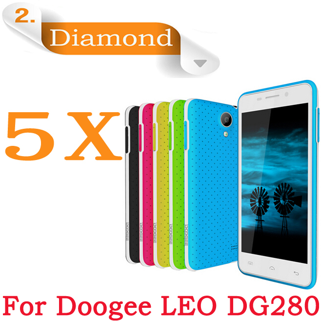 5pcs lot 4 5 inch Doogee Leo DG280 Diamond Guard Cover Film Quad Core Smart Phone