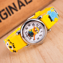Cutely Cartoon Watches For Children Kids Boys Girls Minion Watch Casual Silicone Quartz Wristwatch Relogio Clock