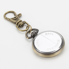 Unisex Alloy Analog Quartz Keychain Watch Bronze 