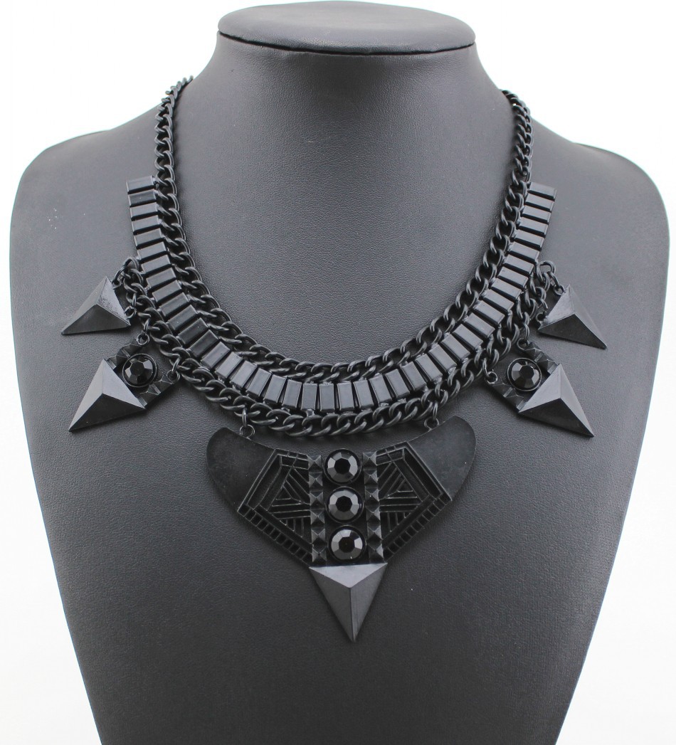 2015 New Fashion Alloy Necklace Europe Classic Vintage Gothic Punk Style Jewelry Statement Necklace For Women