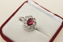40 off Fashion Ruby Engagement Rings 925 Sterling Silver CZ Diamond Jewerly Red Crystal Ring for