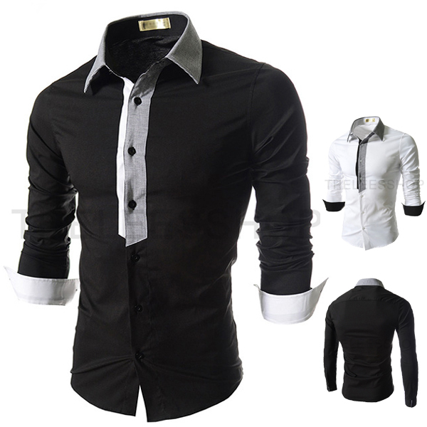 Dress Shirts Stripe Casual Cheap Wholesale Men's Designer Clothes Dress Shirts Stripe Casual