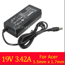 Hot Sale AC Adapter Converter 19V 3.42A 65W Power Supply Charger Cord for Acer Gateway Aspire 1640 1400 5.5mm*1.7mm
