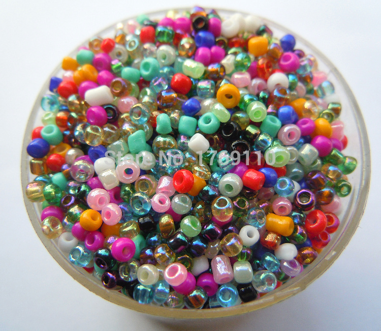 Free Shipping Hot Mixed Colors Shining 1000Pcs 2mm Czech Glass Seed Spacer Beads Jewelry Making DIY