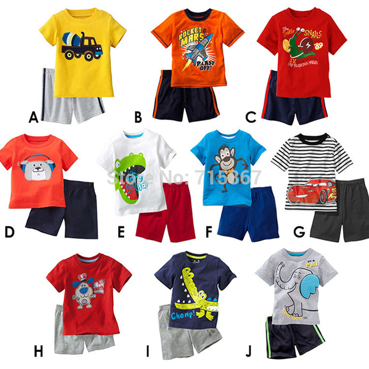 New fashion Brand Children clothing set newborn summer baby boy clothes sets t shirt pants suit